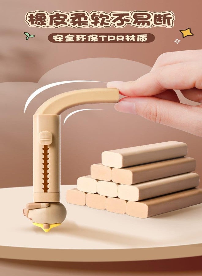 OANGO مجموعة ممحاة على شكل قاطع من OANGO للأطفال - مجموعة أدوات مكتبية، ممحاة مطاطية، ممحاة مزخرفة كهدية تذكارية لأعياد الميلاد (دب) - Image 4